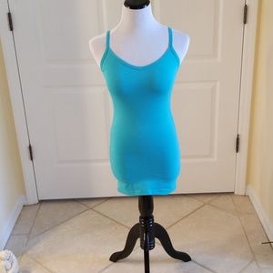 Pretty blue tank top extra-long size S